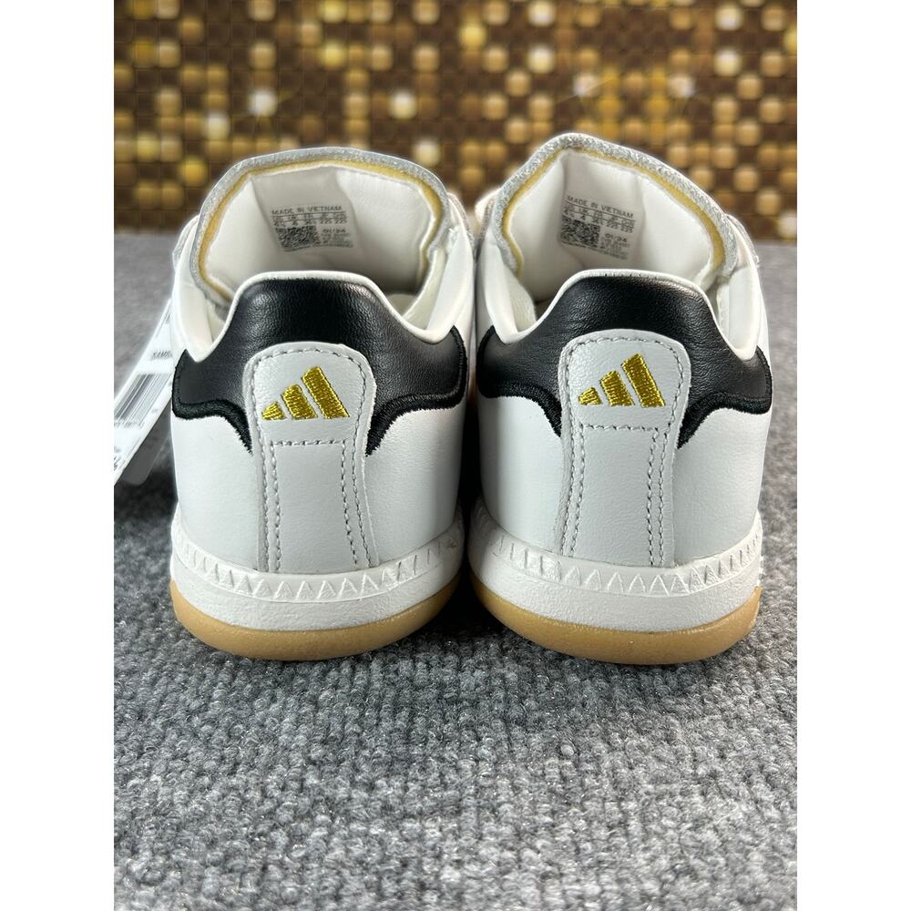 Adidas Samba MN White Black Gum Leather Sneakers WM 5.5 Y4.5 - Picture 4 of 12